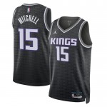 Maillot NBA Sacramento Kings Davion Mitchell 15 Jordan 2022-23 Statement Edition Noir Swingman - Homme